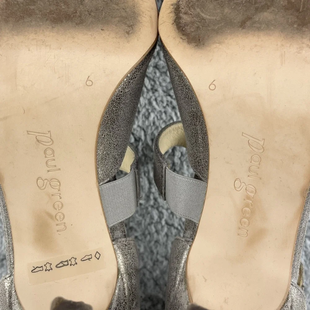 Paul Green Nicolette Pump Heels Women's 6‎ Metallic Bronze Leather Corpcore Chic